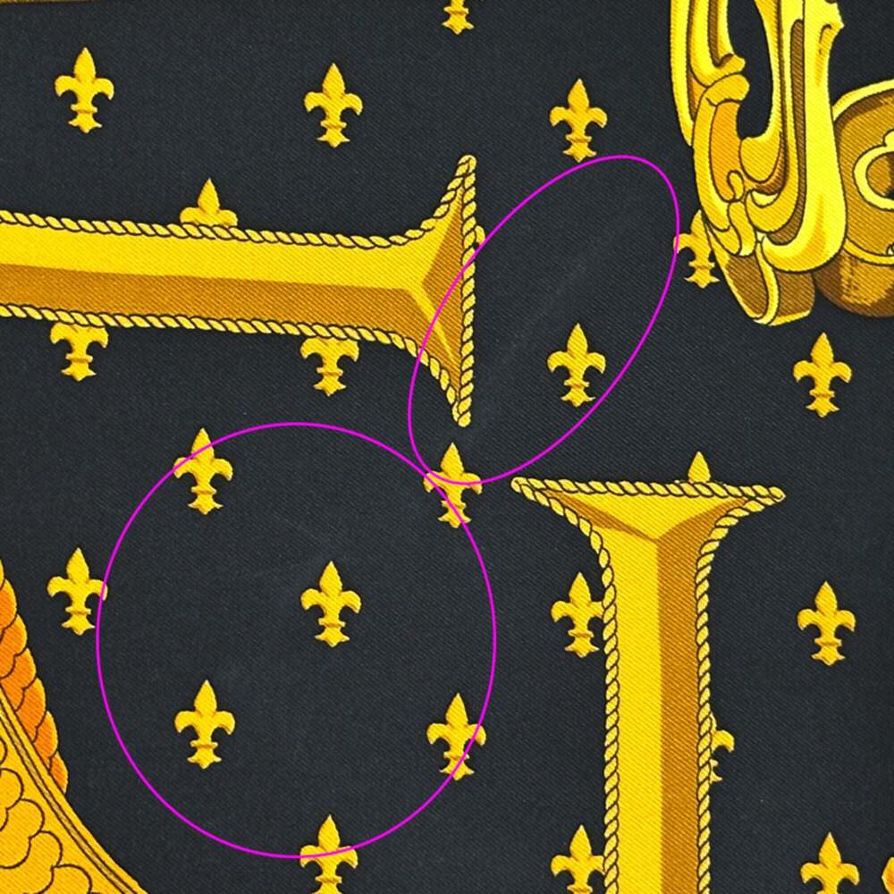 HERMES Black Silk Scarf - Picture 8 of 10